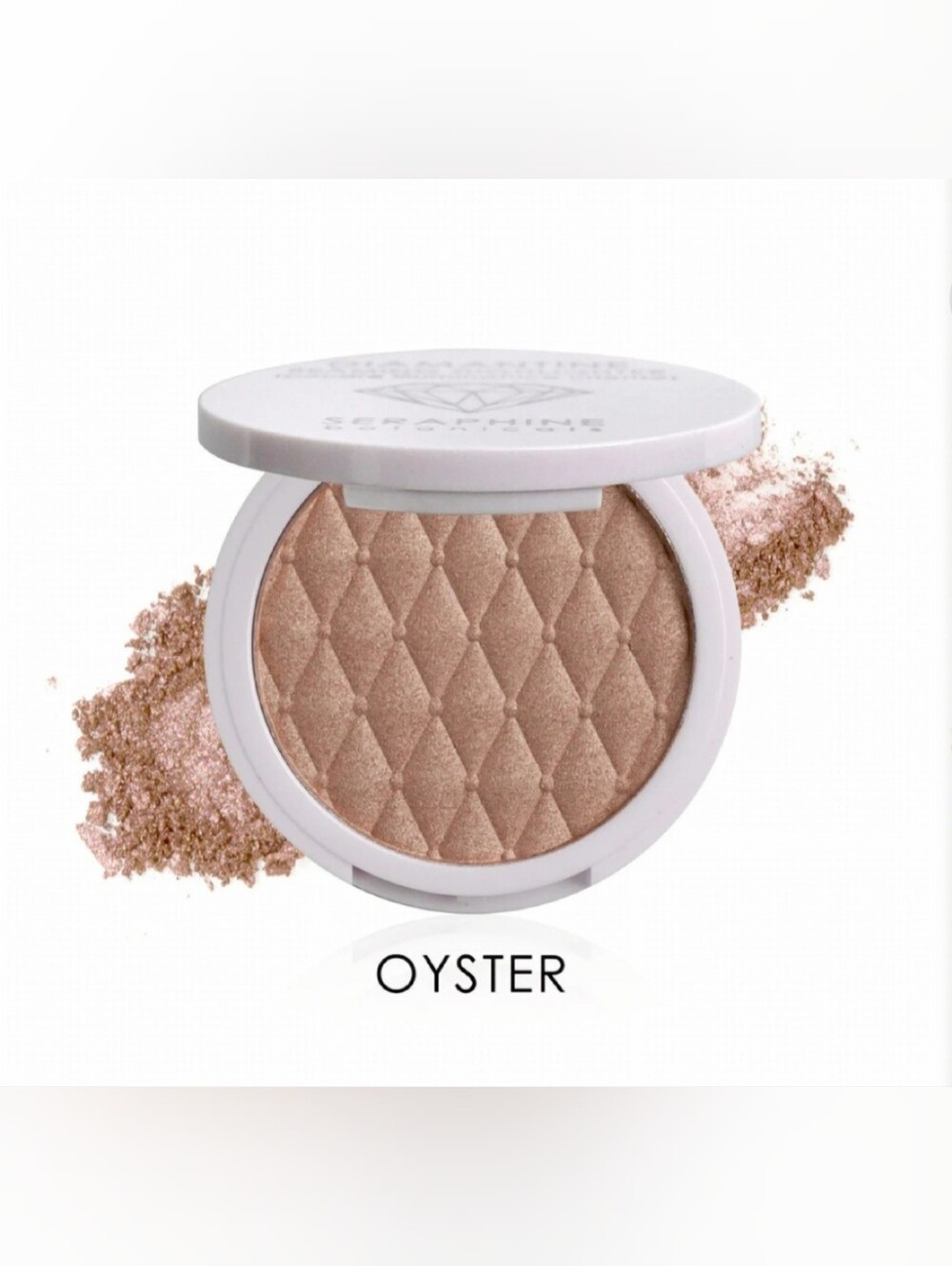 Seraphine Talc-Free Diamantine Highlighter 2g Oyster Warm Ivory Mini Glow NWT